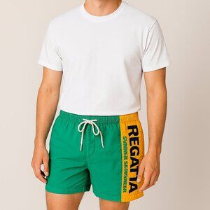 Vintage 90s‎ Regatta Color Block Sailing Boat Board Shorts Men's Size L Coastal